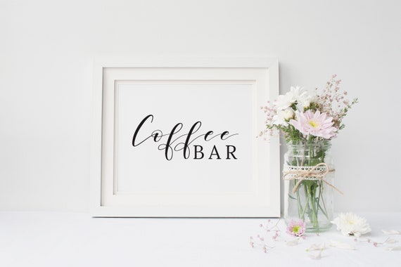 Printable Coffee Bar Sign Wedding Coffee Bar Sign Bridal Etsy