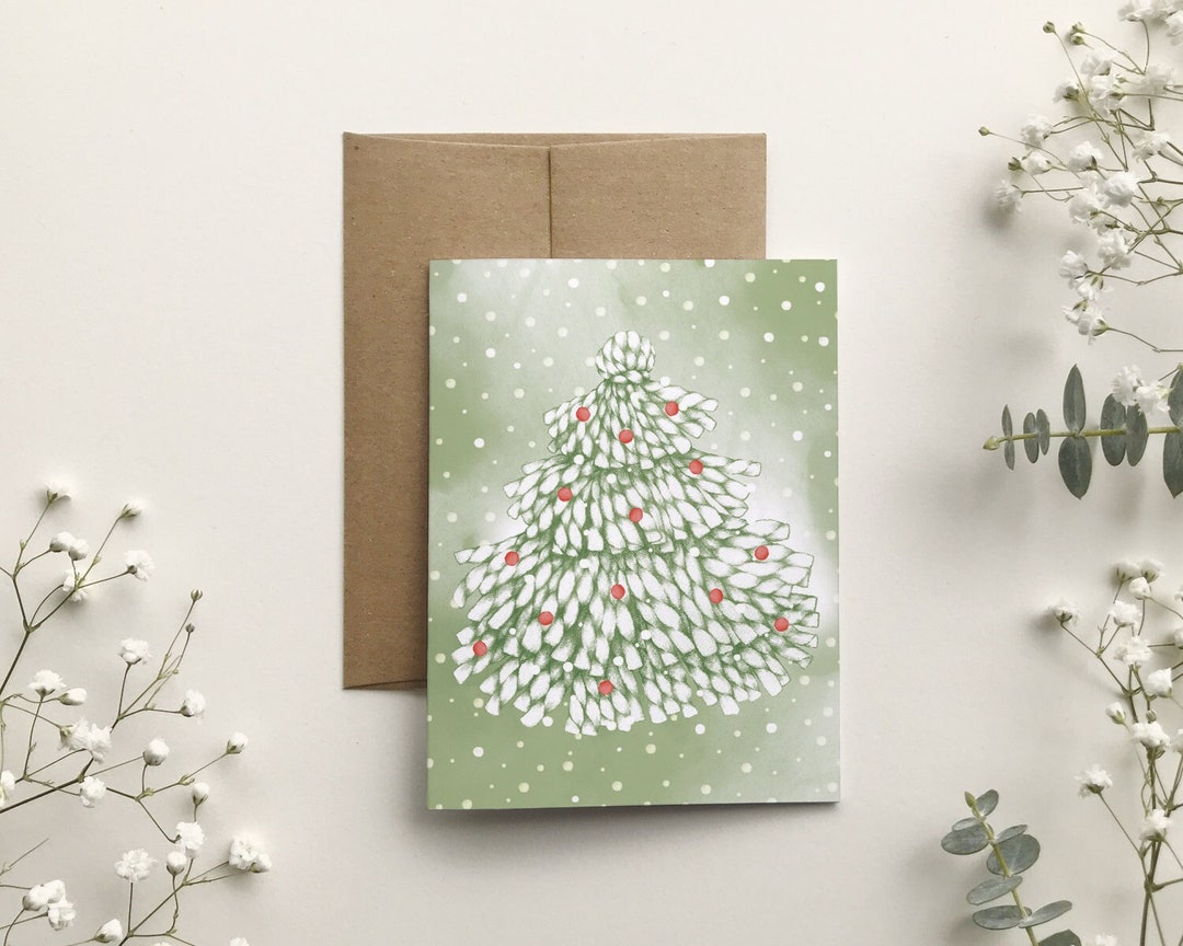 Christmas Tree Wish Card, Wool Thread Illustration, Holiday Greeting Card,  Merry Christmas, Happy Holidays, Christmas Tree Katrinn Pelletier - Etsy, image size:1080x864