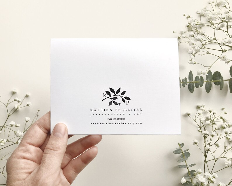 Carte de souhait femme passionnée de plantes d'intérieur, carte de voeux botanique, illustration aquarelle, anniversaire, Katrinn Pelletier Bild 5
