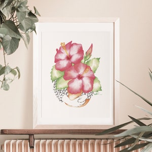 Botanical poster leaves houseplants, illustration gifts for plant lovers, watercolor art, wall decoration, Katrinn Pelletier image 6