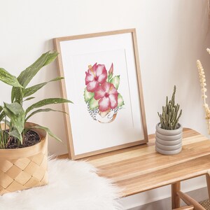 Botanical poster leaves houseplants, illustration gifts for plant lovers, watercolor art, wall decoration, Katrinn Pelletier image 7