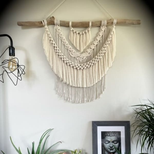 Macrame Wall Hanging Driftwood Etsy