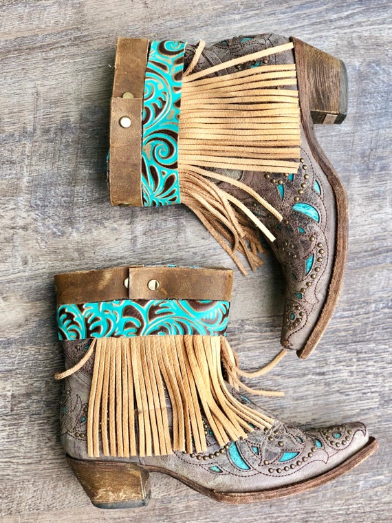 teal booties