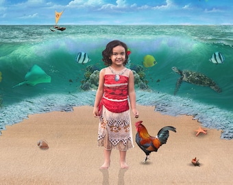Telón de fondo digital inspirado en Moana