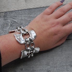 Statement Silver Bracelet, Chunky Silver Bracelet, Silver Toggle Clasp, Silver  Chunky Rolo Chain Bracelet, Solid Silver Bracelet