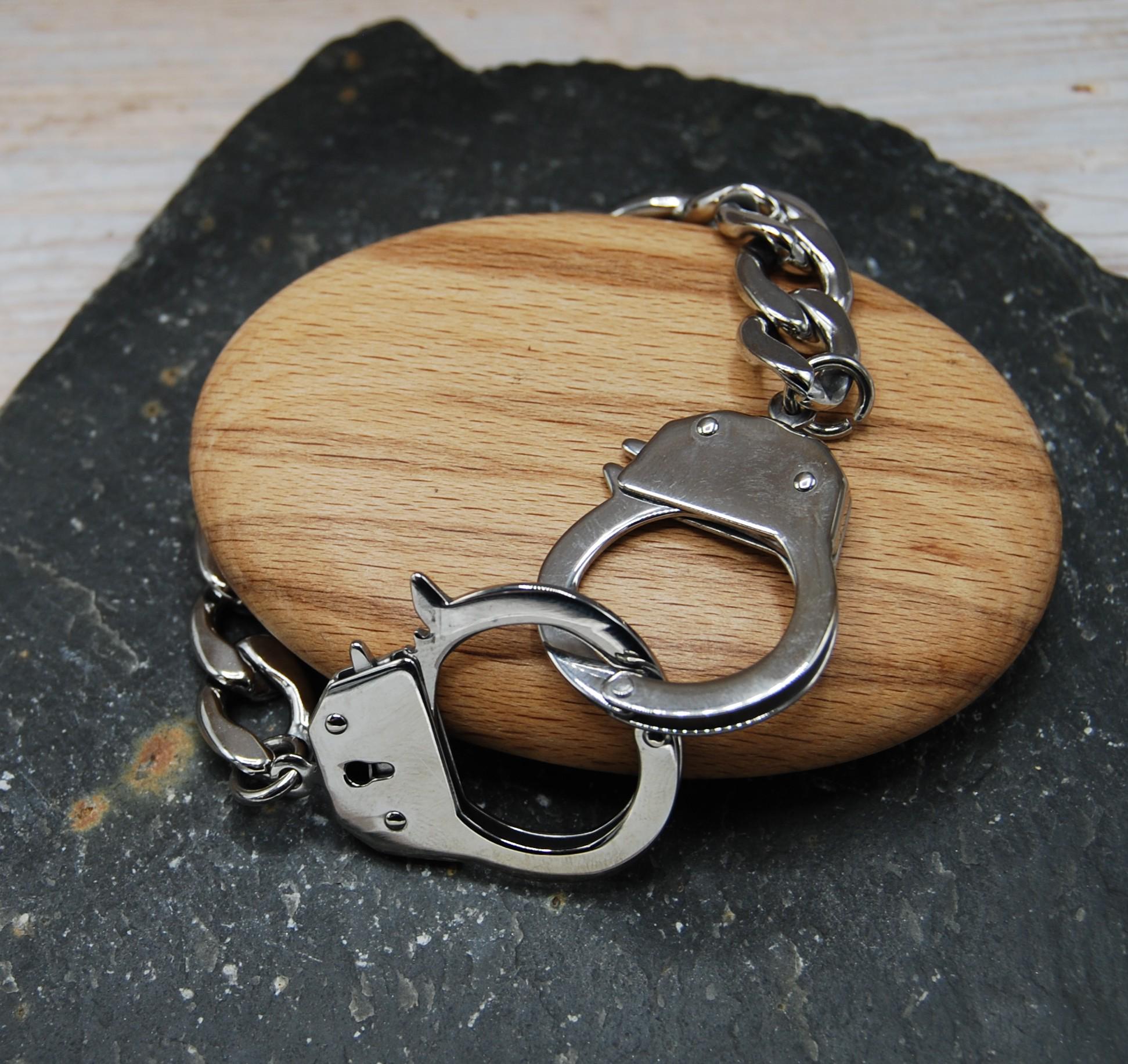 Stainless Steel Handcuff Bracelet: Curb Chain Statement Jewelry - Etsy