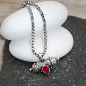 Silver Amulet Necklace – Layering Pendant