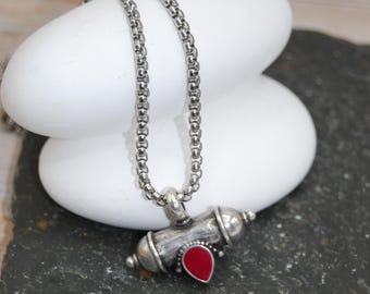Silver Amulet Necklace – Layering Pendant