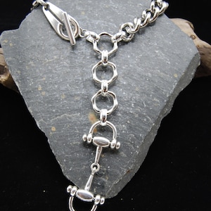 Statement Silver Necklace, Chunky Solid Stainless Steel Curb Chain, image 6