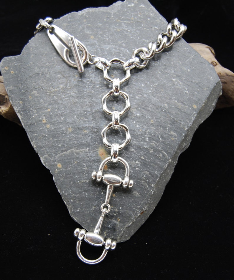 Statement Silver Necklace, Chunky Solid Stainless Steel Curb Chain, image 6