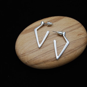 Antike silberne Ohrringe, Silber Geometrische Ohrringe, Geschenk für sie, Statement Silber Ohrringe, große Ohrringe, Boho Ohrringe