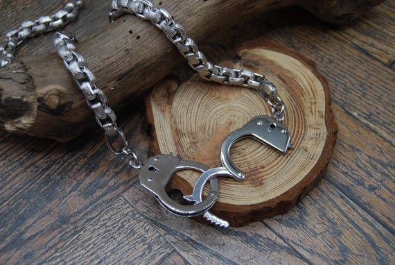 Stainless Steel Handcuff Necklace: Statement Box Link Chain - Etsy