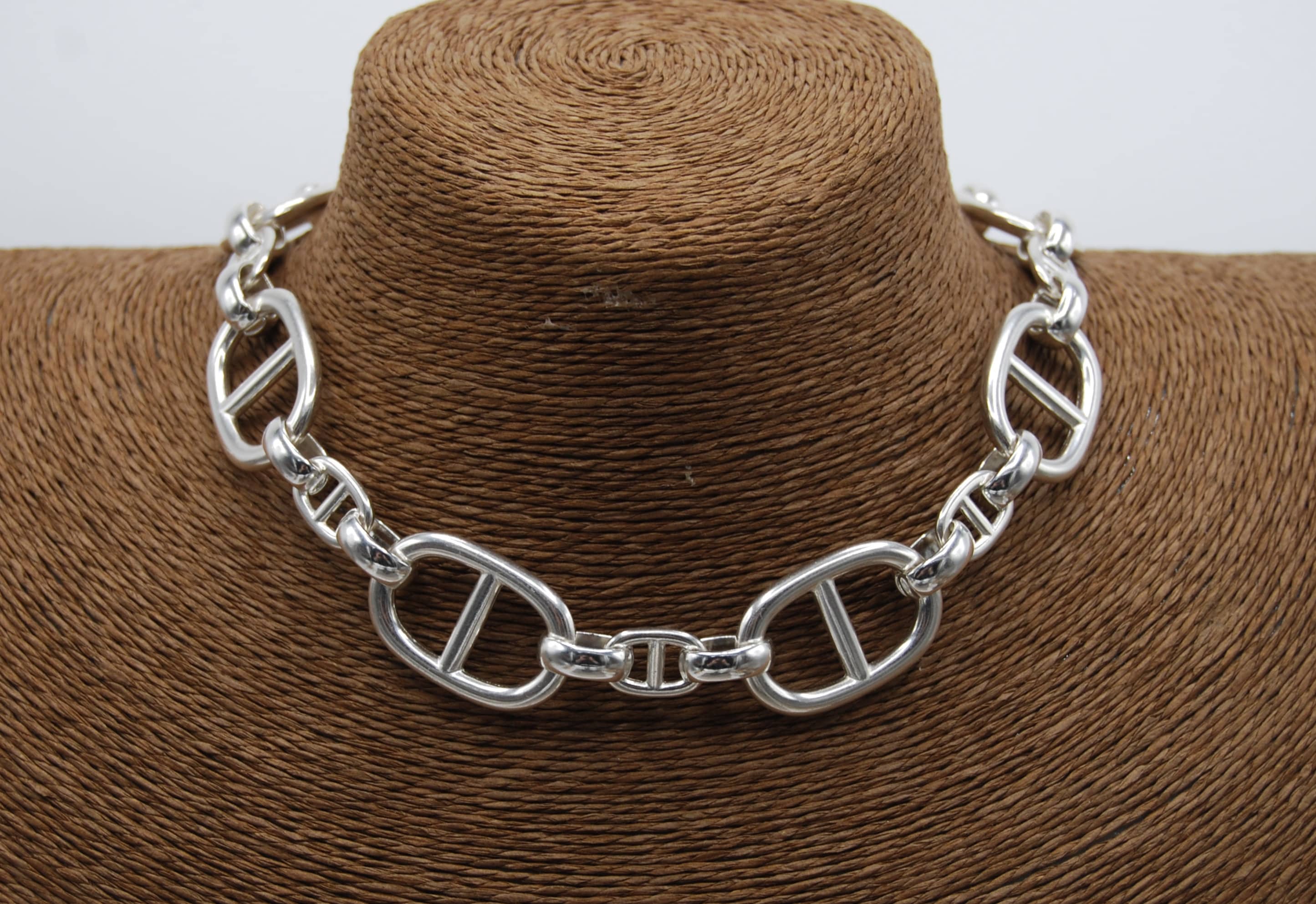 Silver hermes link clearance chain