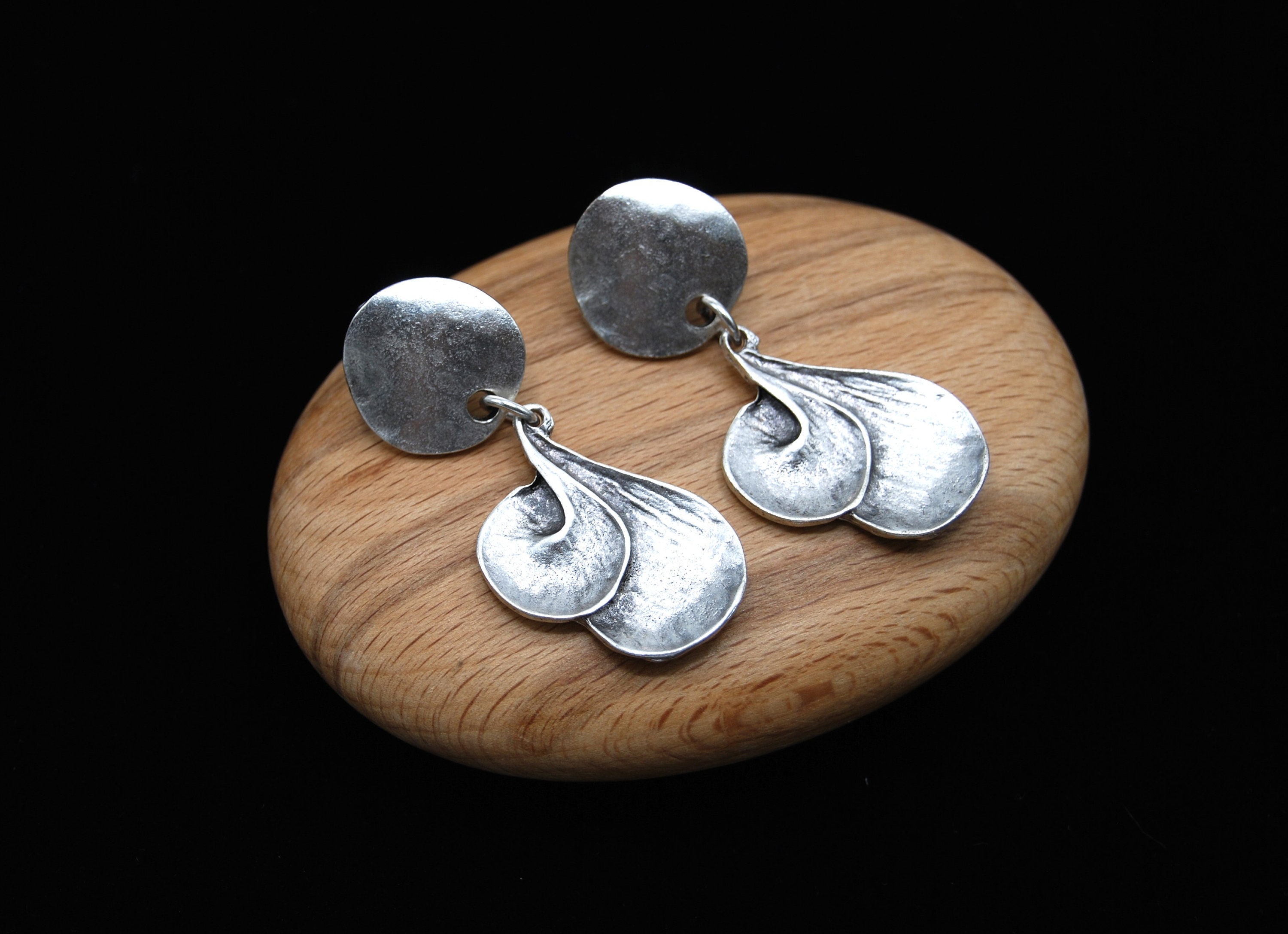 Orecchini Pendenti A Turbine In Argento 925 – Bo Oreilles Fatti A Mano