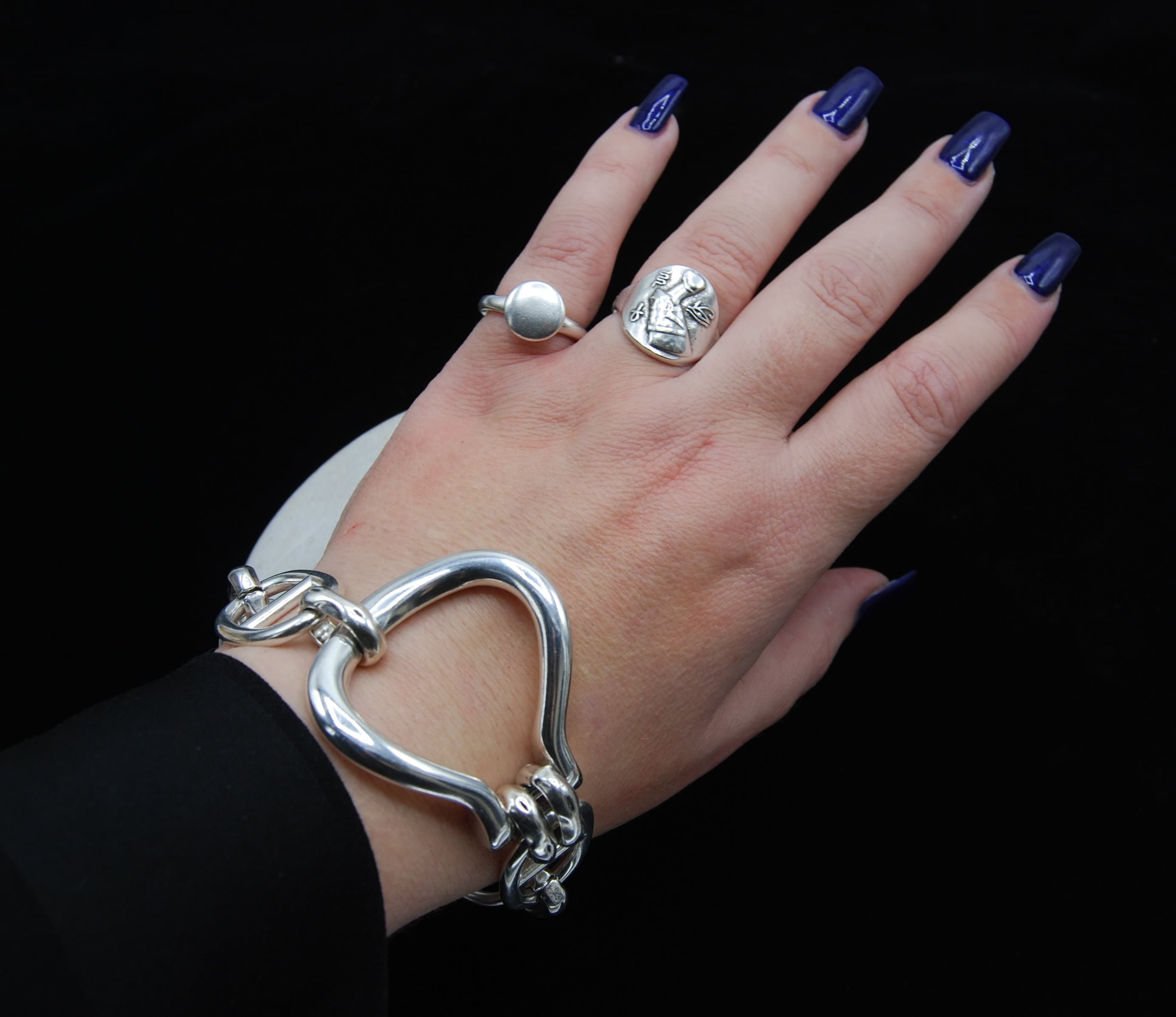 Statement Silver Bracelet Silver Large 
