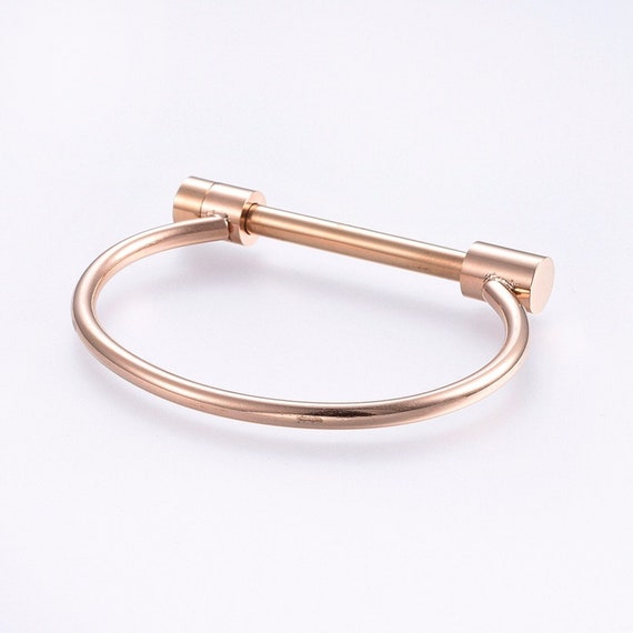 gold screw bracelet