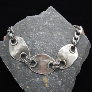 Statement choker van roestvrij staal: dikke zilveren ketting