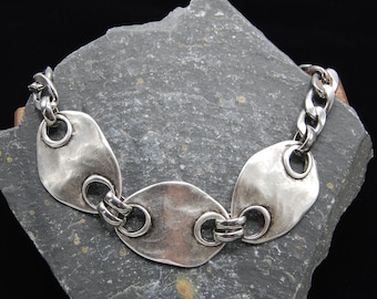 Stainless Steel Statement Choker: Chunky Silver Chain Necklace