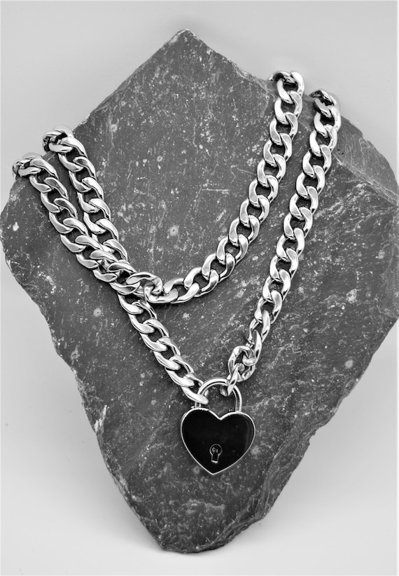 【HYERES LOR】23SS★ H Heart Silver (C) Lock Chain Necklace HYERES LOR】23SS☆ H Heart Silver (C) Lock Chain Necklace