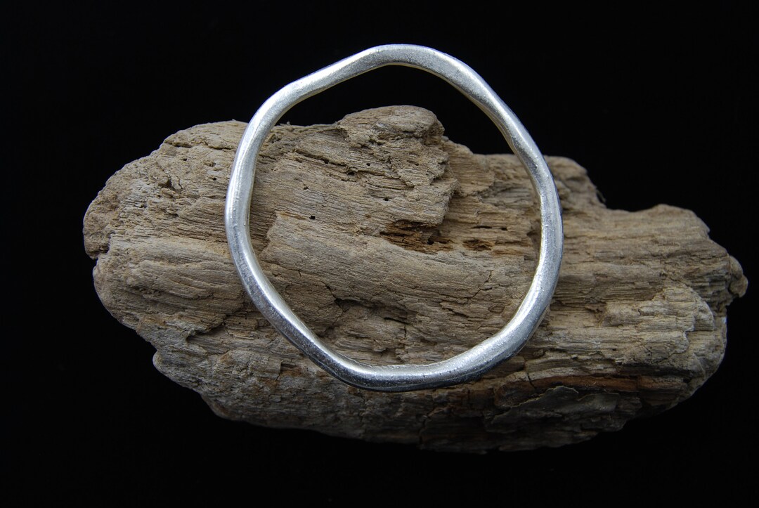 Irregular 2Pk Bangles in Silver