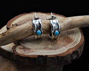 Inateannal Orecchini A Cerchio Vuoto Boho D'argento Grosso Vintage Spesso Huggie Geometria Aperto Gioielli Per Donne E Ragazze