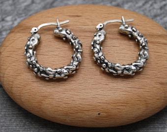 Silver Plated Hoop Earrings: Large Statement Jewelry