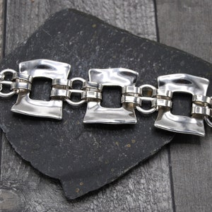 Statement Silver Bracelet, Chunky Silver Bracelet, Silver Toggle Clasp, Silver Padlock, Chunky Rolo Chain Bracelet, Solid Silver Bracelet image 3