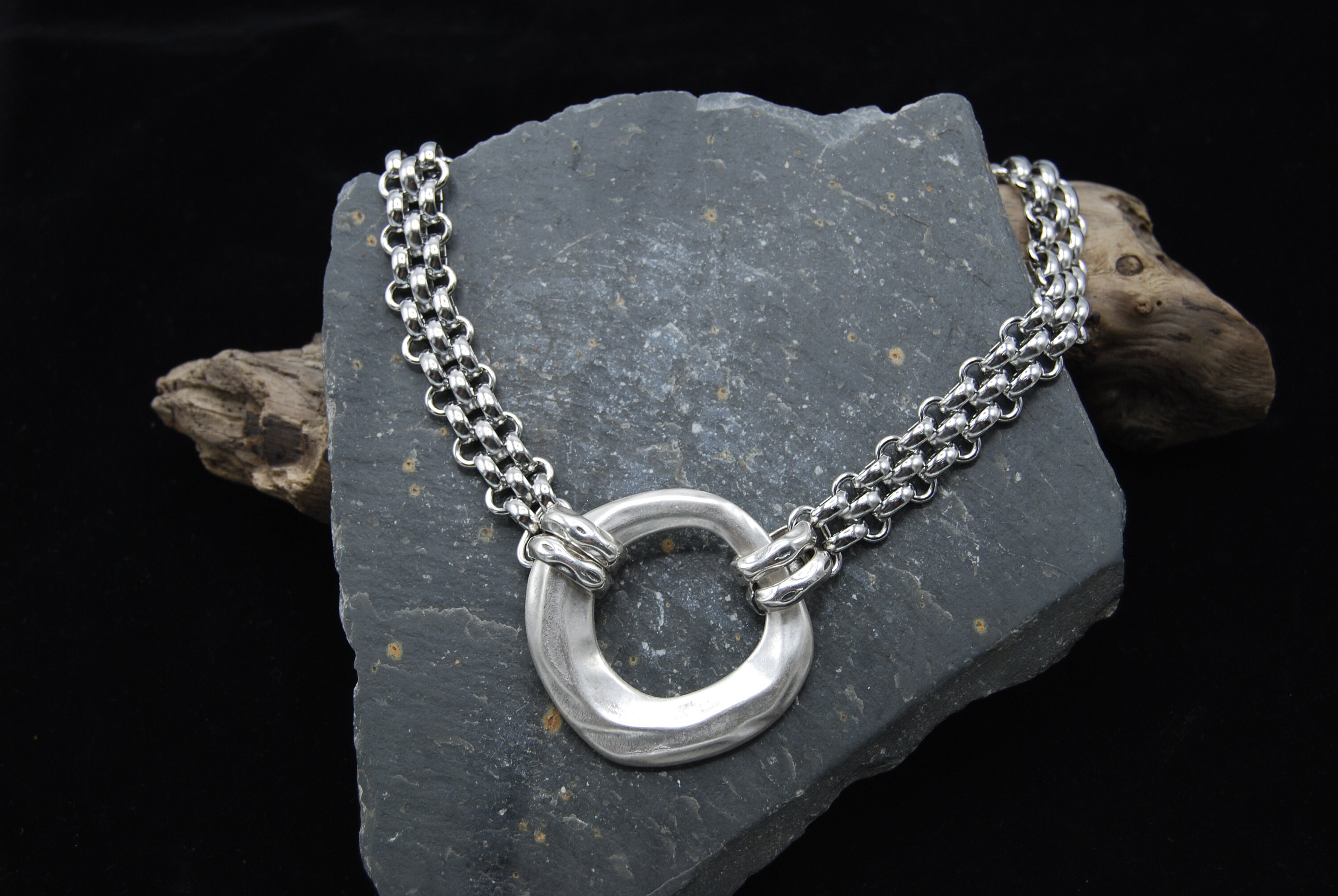 Silver Heavy Chain Necklace Chunky Silver Chain Silver - Etsy