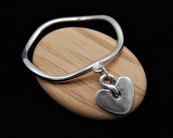 thumbnail image 2 of 925 Sterling Silver Filled Charm Bangle Bracelet For Women - Family & Friends Theme B019 2 of 4