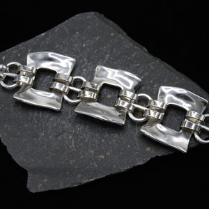 Statement Silver Bracelet, Chunky Silver Bracelet, Silver Toggle Clasp, Silver Padlock, Chunky Rolo Chain Bracelet, Solid Silver Bracelet image 9