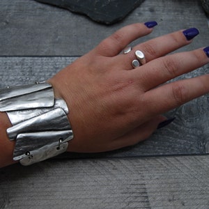 Antique Silver Bracelet, Statement Silver Bracelet, Silver Cuff Bracelet, Gift For Her, Wide Silver Bracelet, Chunky Silver Bracelet