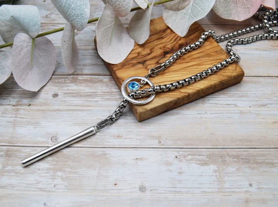 R*N様 【新品サイズ1】Rope Lariat Necklace Silver Silver Lariat Necklace: Crystal Stainless Steel Wrap, Adjustable Y