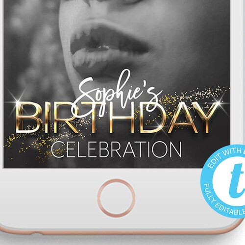 Snapchat Filter Birthday Snapchat Geofilter Birthday Etsy