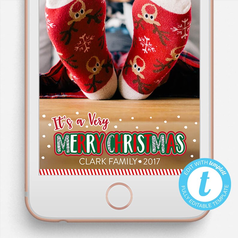 Merry Christmas Snapchat Filter Etsy