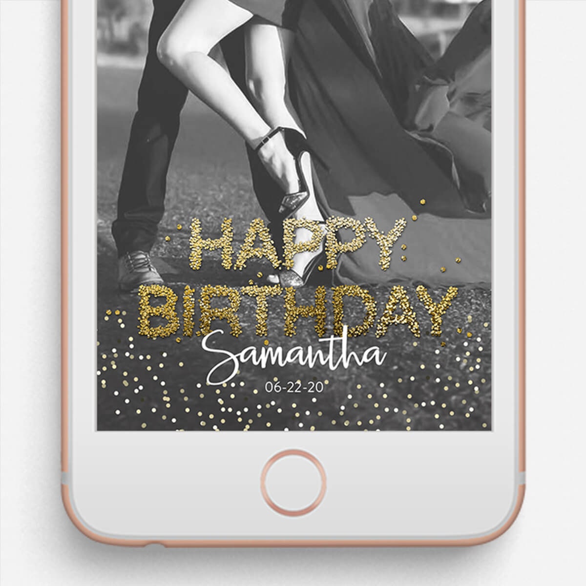 Birthday Snapchat Filter Gold Birthday Snapchat Geofilter Etsy