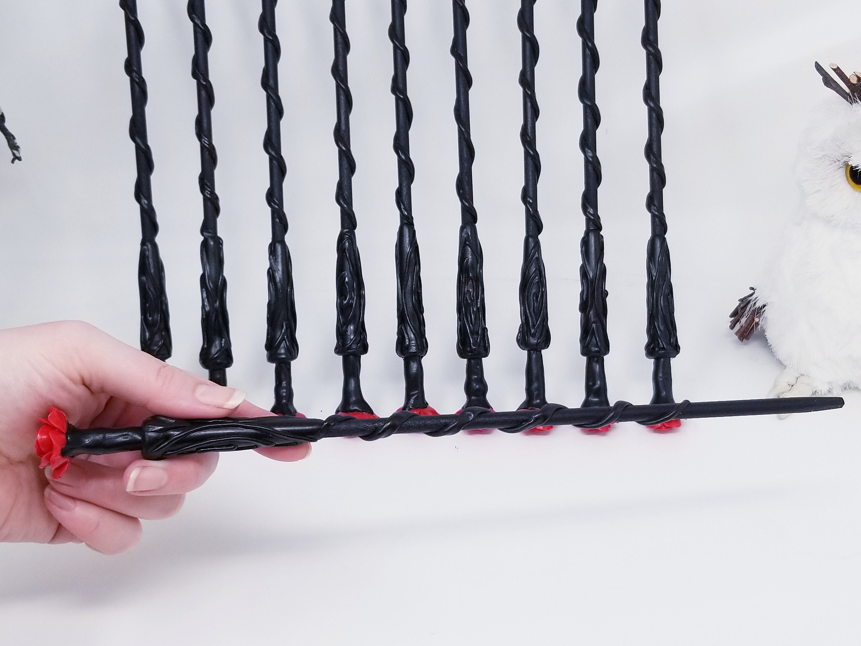 Red Rose Witch Costume Wand Magic Wand Witch Wand Wizard Etsy