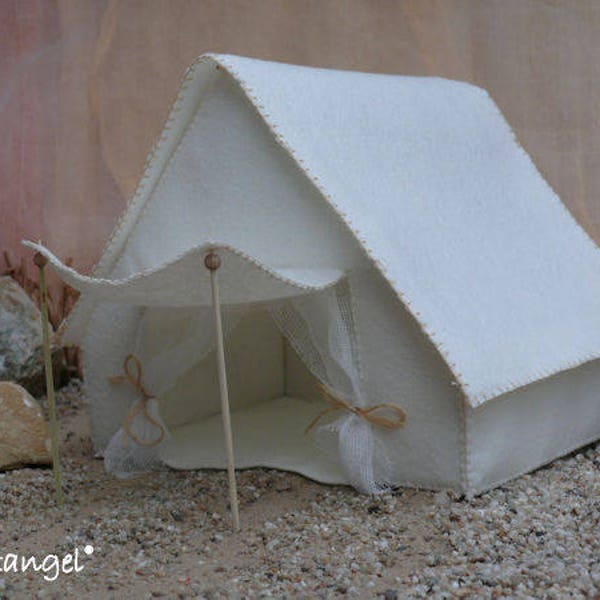 Expedition tent for Morris and Miny go Safari - PDF felt pattern - instand download