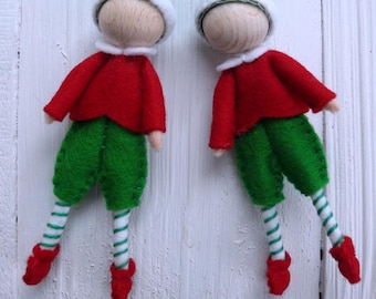 Christmas Elfs  sewing pattern - PDF Waldorf style - doll making  - Instant download