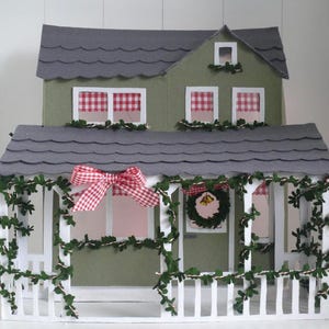 House pattern - PDF - felt and cardboard craft project - home for the Victorian style mice.