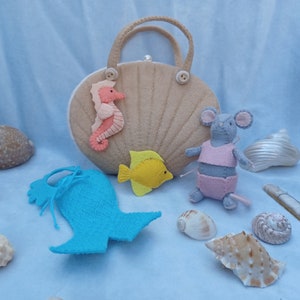 Shell Bag with MermaidMouse - PDF sewing pattern - instant download