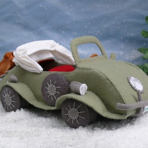 MouseMobile - PDF felt pattern - instant download - to make your own wool felt car.