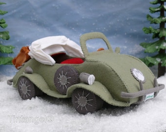 MouseMobile - PDF felt pattern - instant download - to make your own wool felt car.