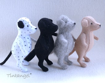 Dress to Impress - Dog - PDF felt pattern - Instant download - Pattern includes nightgown and pajama pattern.