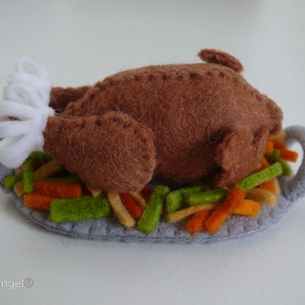 Thanksgiving Roast Turkey - PDF felt pattern - Instant Download