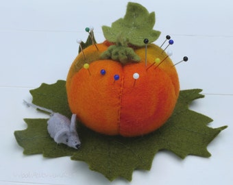Pumpkin Pincushion - PDF felt pattern - instant download