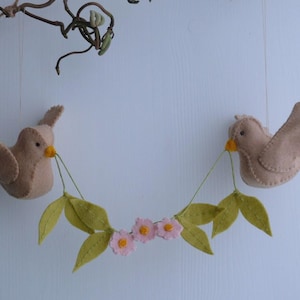 Spring Birds Schnittmuster - Taube - PDF - Bastelprojekt nach Waldorf Art - kleines Projekt aus Wollfilz.