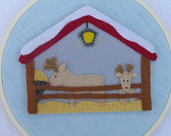 Reindeer Stable - Christmas Sew Along part 4 - PDF pattern - Instant download