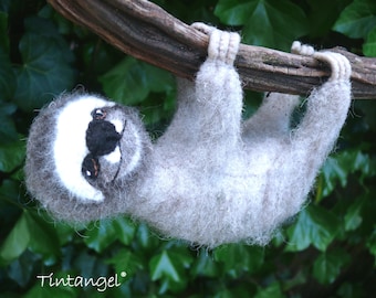 Sloth - PDF hand sewing pattern - animal toy - waldorf crafting - instant download