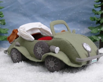 MouseMobile -  car pattern - PDF- instant download - to make your own wool felt car.