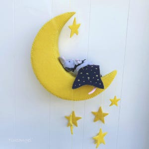 Ratón en la Luna - Patrón de fieltro en PDF - Descarga instantánea